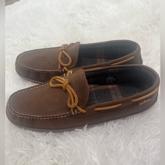 L.L. Bean Shoes Nwot Ll Bean Handsewn Leather Mocassin Slippers